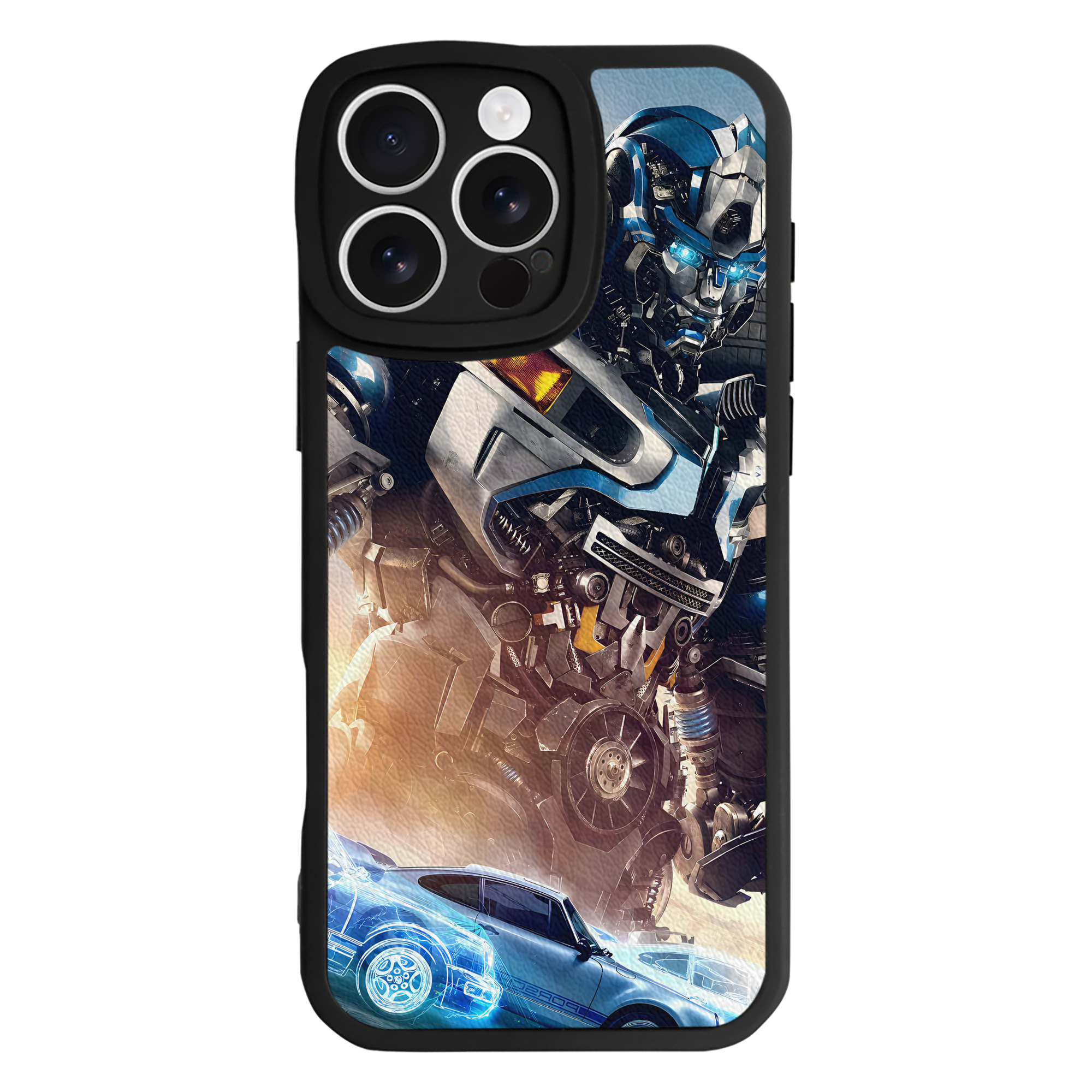 （画像用） Transformers トランスフォーマー 【iPhone 16シリーズ対応】シリコンスマホケース（レザー調） 材質：シリコン